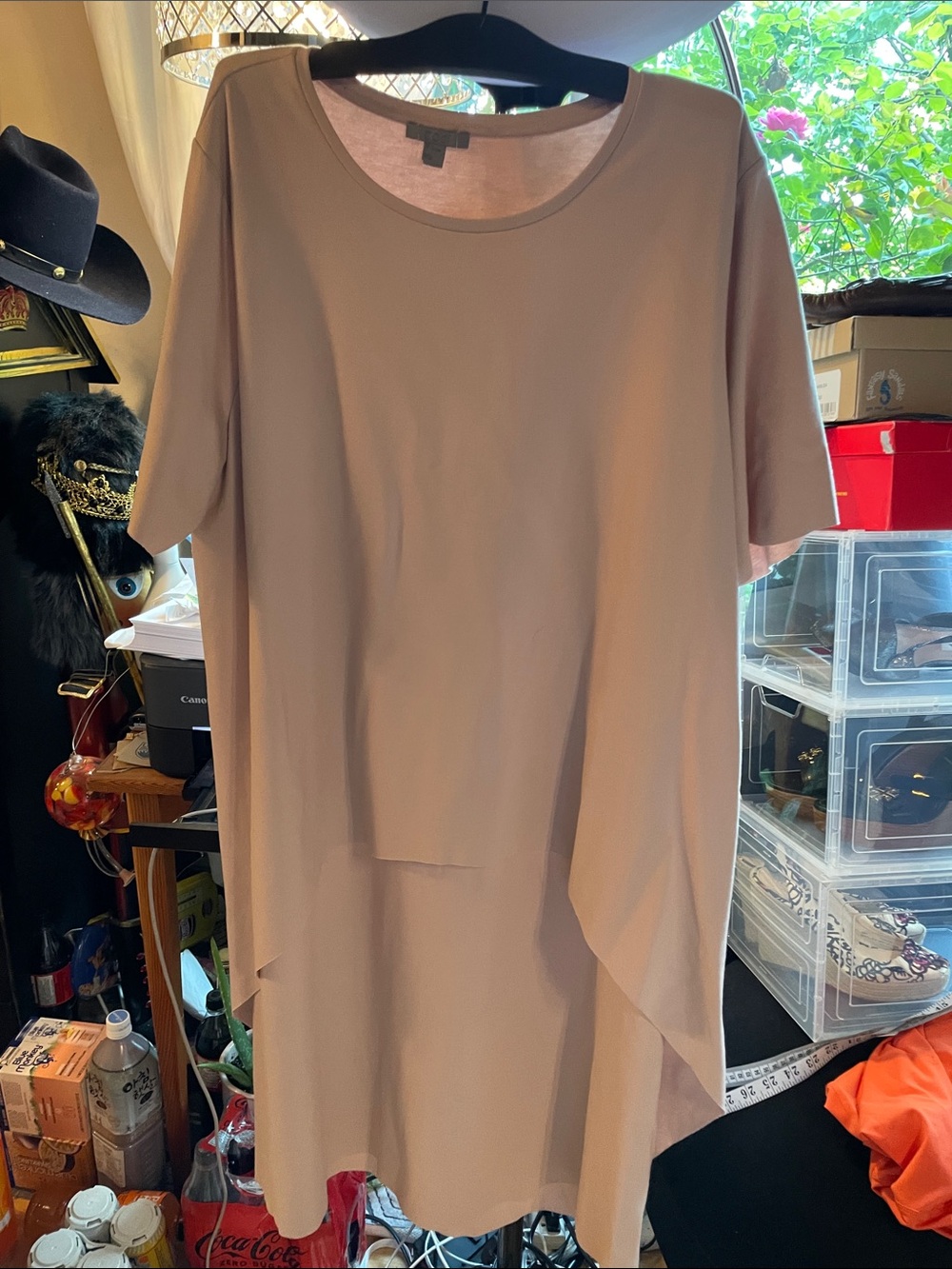 COS Asymmetrical Layered Tunic Dress - Taupe